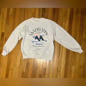 Madhappy White Mountain Graphic Crewneck Sweater